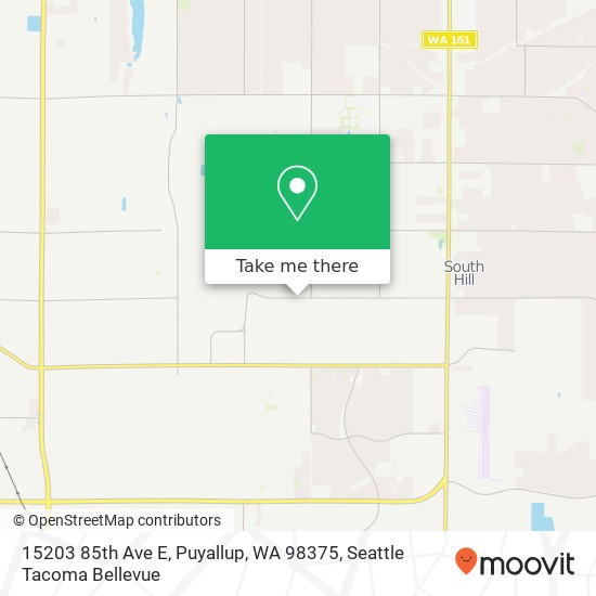 Mapa de 15203 85th Ave E, Puyallup, WA 98375