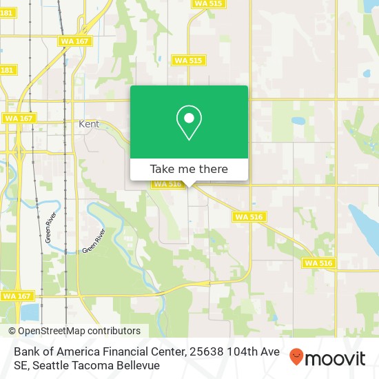 Mapa de Bank of America Financial Center, 25638 104th Ave SE