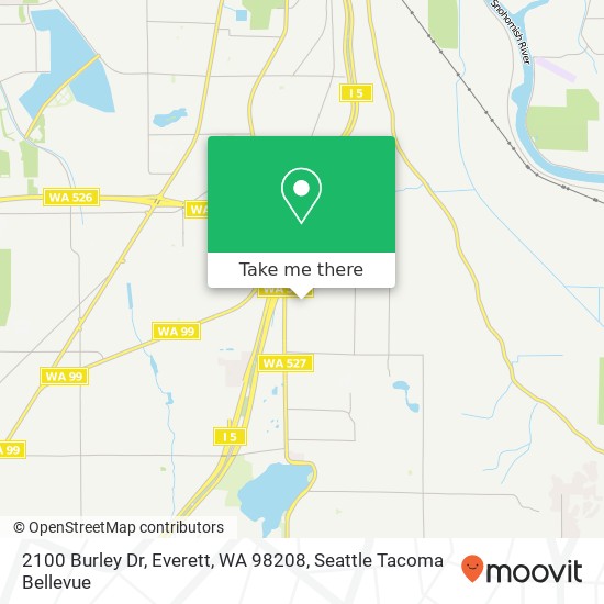 Mapa de 2100 Burley Dr, Everett, WA 98208