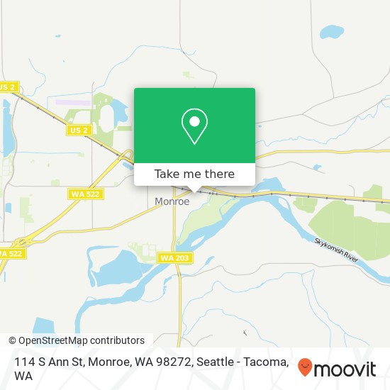 Mapa de 114 S Ann St, Monroe, WA 98272