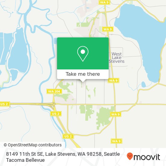 Mapa de 8149 11th St SE, Lake Stevens, WA 98258