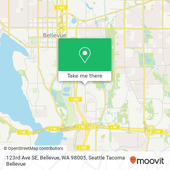 Mapa de 123rd Ave SE, Bellevue, WA 98005