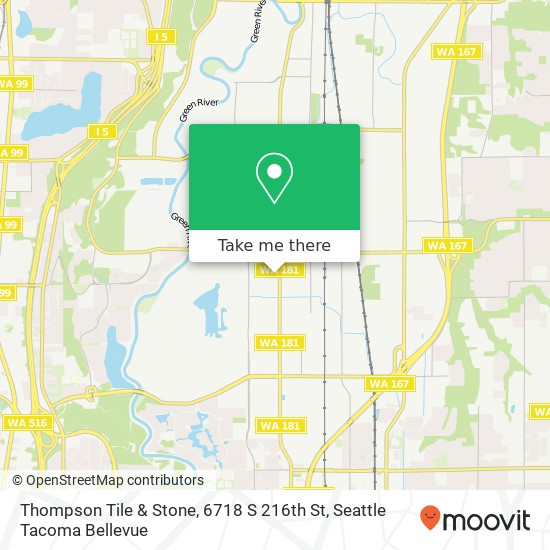 Mapa de Thompson Tile & Stone, 6718 S 216th St