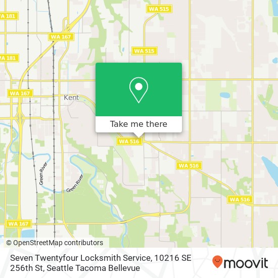 Mapa de Seven Twentyfour Locksmith Service, 10216 SE 256th St