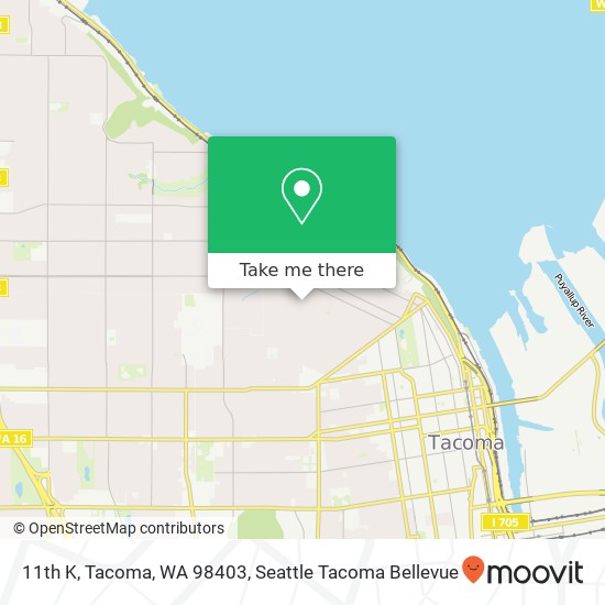 Mapa de 11th K, Tacoma, WA 98403