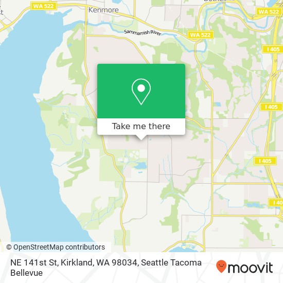 Mapa de NE 141st St, Kirkland, WA 98034