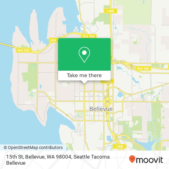 15th St, Bellevue, WA 98004 map