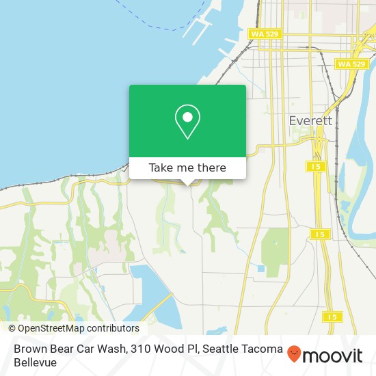 Brown Bear Car Wash, 310 Wood Pl map