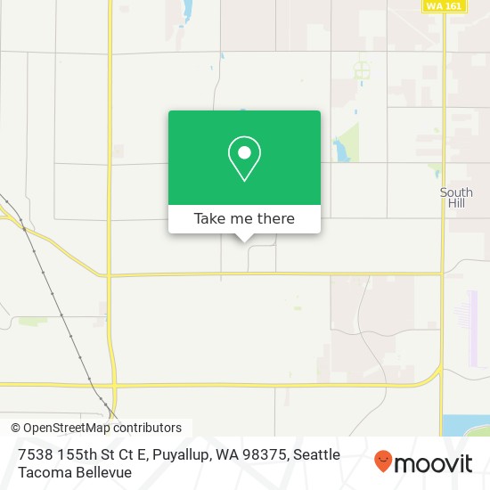 Mapa de 7538 155th St Ct E, Puyallup, WA 98375