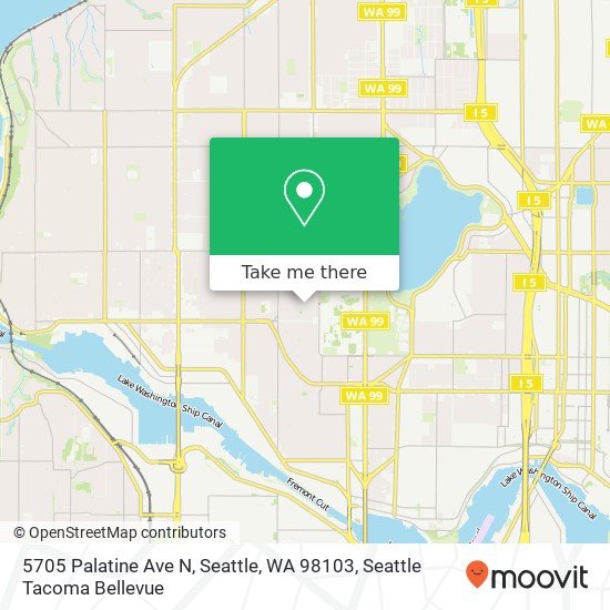 Mapa de 5705 Palatine Ave N, Seattle, WA 98103