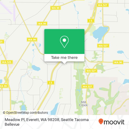 Mapa de Meadow Pl, Everett, WA 98208