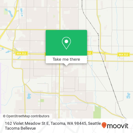 Mapa de 162 Violet Meadow St E, Tacoma, WA 98445