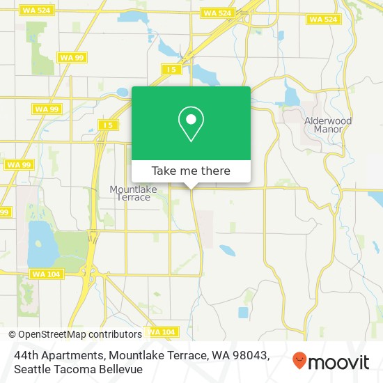 44th Apartments, Mountlake Terrace, WA 98043 map