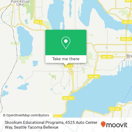 Skookum Educational Programs, 4525 Auto Center Way map