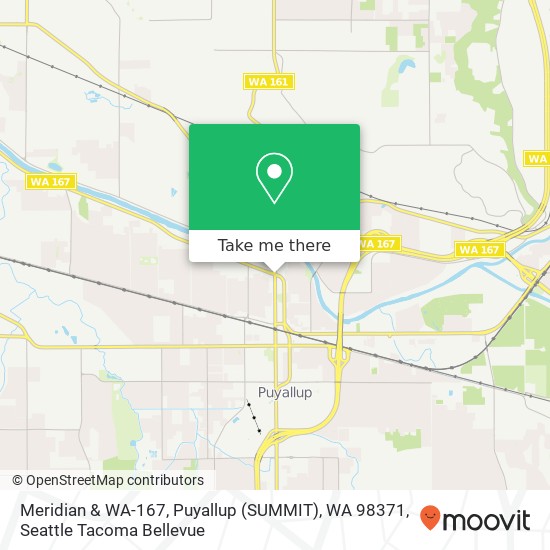 Meridian & WA-167, Puyallup (SUMMIT), WA 98371 map