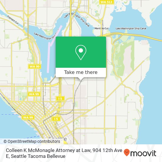 Mapa de Colleen K McMonagle Attorney at Law, 904 12th Ave E