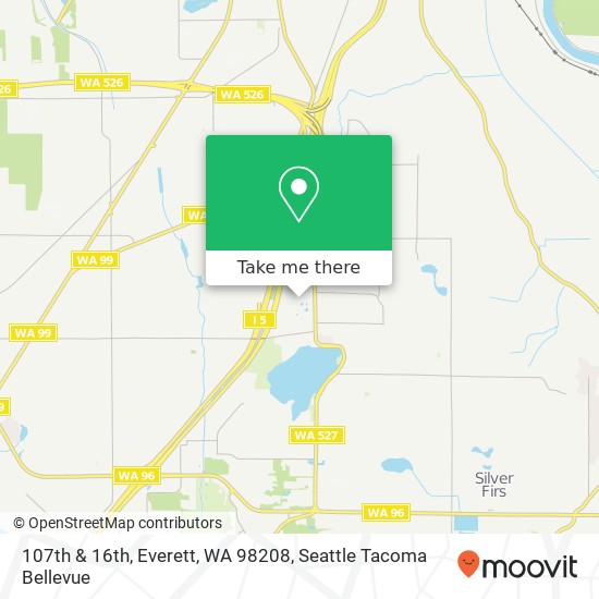 107th & 16th, Everett, WA 98208 map