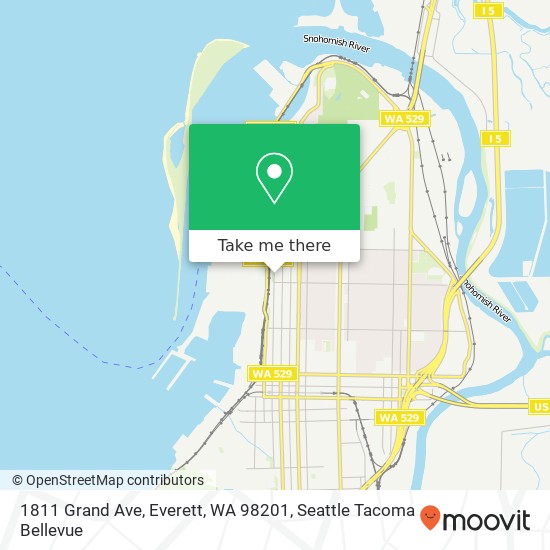 Mapa de 1811 Grand Ave, Everett, WA 98201