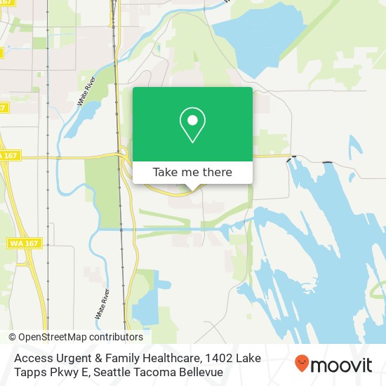 Mapa de Access Urgent & Family Healthcare, 1402 Lake Tapps Pkwy E