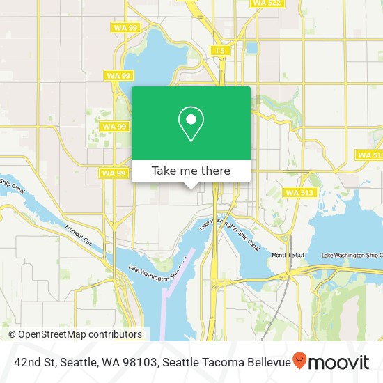 Mapa de 42nd St, Seattle, WA 98103