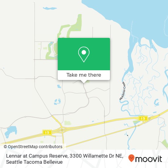 Lennar at Campus Reserve, 3300 Willamette Dr NE map