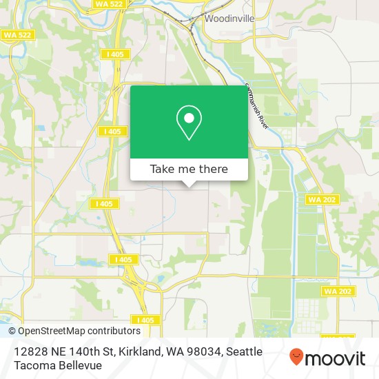 Mapa de 12828 NE 140th St, Kirkland, WA 98034