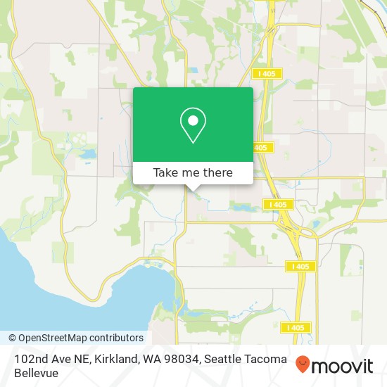 Mapa de 102nd Ave NE, Kirkland, WA 98034