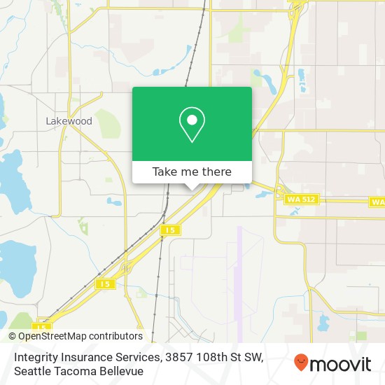 Integrity Insurance Services, 3857 108th St SW map