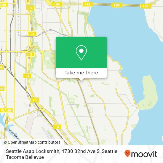 Mapa de Seattle Asap Locksmith, 4730 32nd Ave S