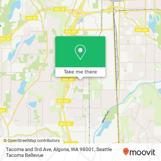 Tacoma and 3rd Ave, Algona, WA 98001 map