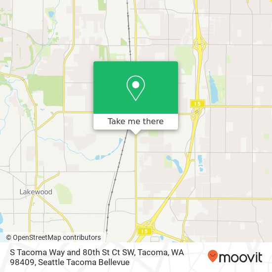 S Tacoma Way and 80th St Ct SW, Tacoma, WA 98409 map