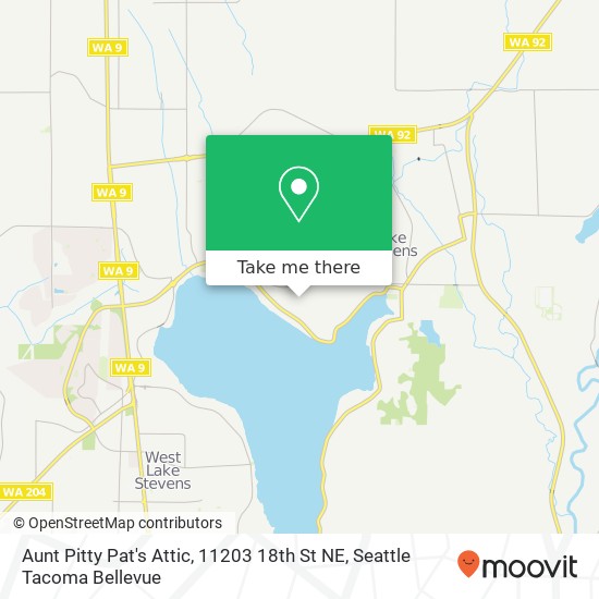 Mapa de Aunt Pitty Pat's Attic, 11203 18th St NE