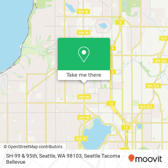 Mapa de SH-99 & 95th, Seattle, WA 98103