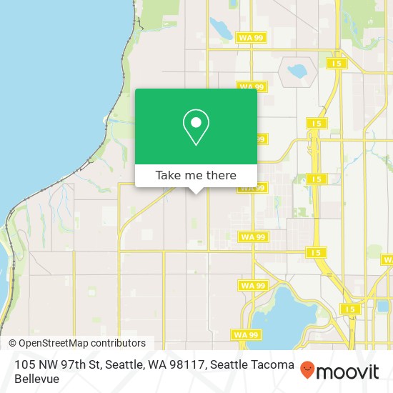Mapa de 105 NW 97th St, Seattle, WA 98117