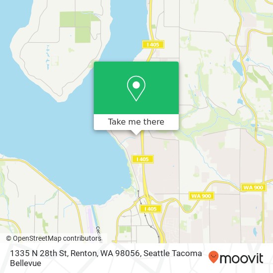 Mapa de 1335 N 28th St, Renton, WA 98056