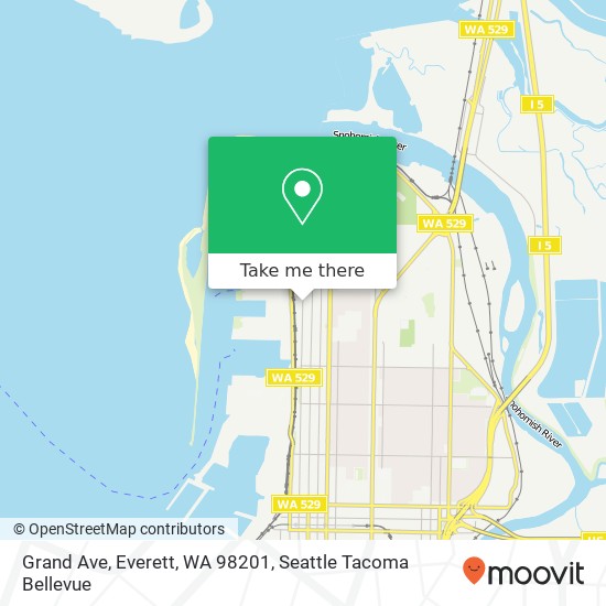 Grand Ave, Everett, WA 98201 map