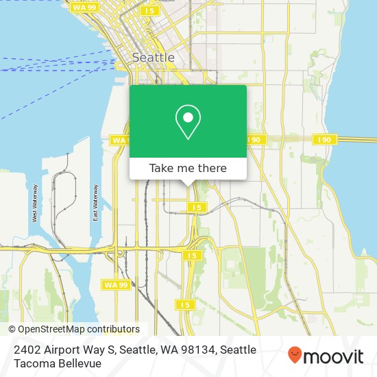 Mapa de 2402 Airport Way S, Seattle, WA 98134