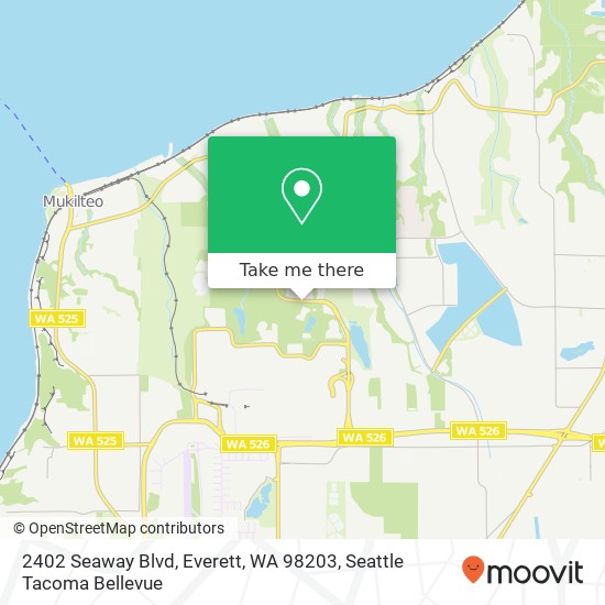 Mapa de 2402 Seaway Blvd, Everett, WA 98203