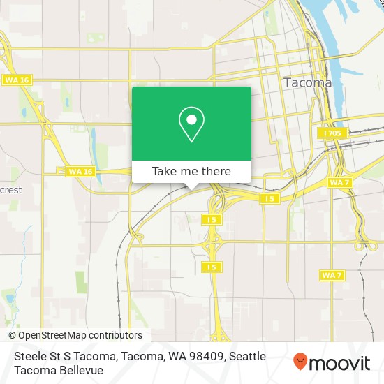 Mapa de Steele St S Tacoma, Tacoma, WA 98409