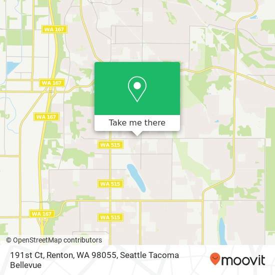 Mapa de 191st Ct, Renton, WA 98055