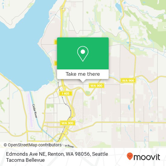 Mapa de Edmonds Ave NE, Renton, WA 98056