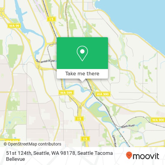 51st 124th, Seattle, WA 98178 map