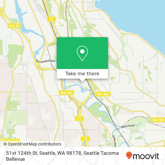 Mapa de 51st 124th St, Seattle, WA 98178