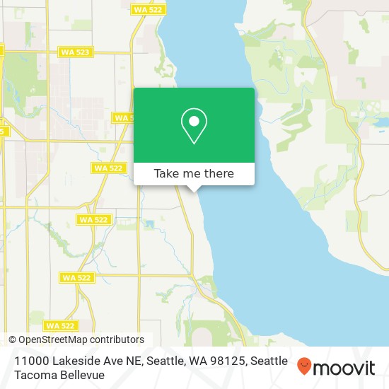 Mapa de 11000 Lakeside Ave NE, Seattle, WA 98125