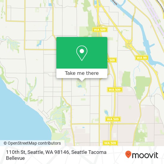 Mapa de 110th St, Seattle, WA 98146