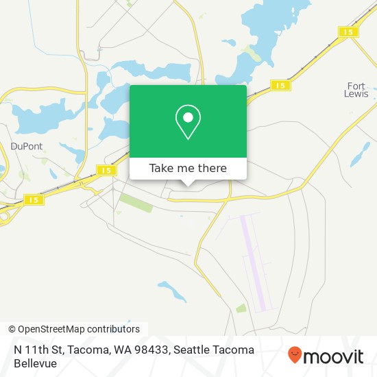 Mapa de N 11th St, Tacoma, WA 98433