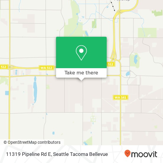 Mapa de 11319 Pipeline Rd E, Puyallup, WA 98373