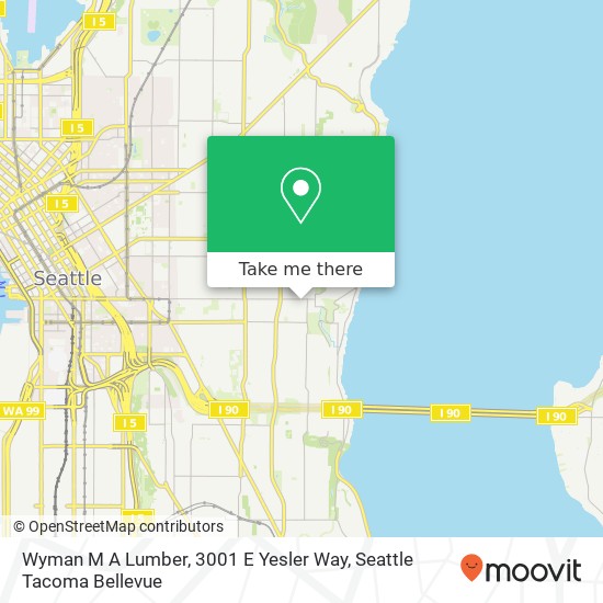 Mapa de Wyman M A Lumber, 3001 E Yesler Way