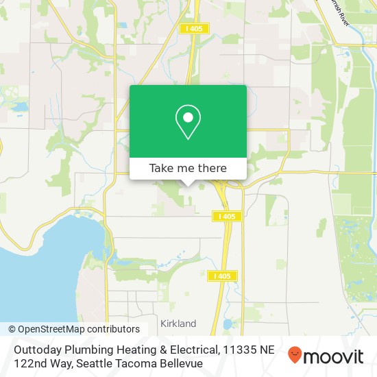 Mapa de Outtoday Plumbing Heating & Electrical, 11335 NE 122nd Way