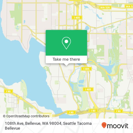 Mapa de 108th Ave, Bellevue, WA 98004